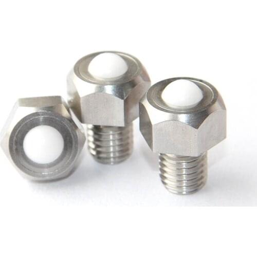 2pcs M5-M10 stainless steel hexagon bead positioning screw oute hex nylon ball head scroll wheel plunger bolt 6mm-12mm long