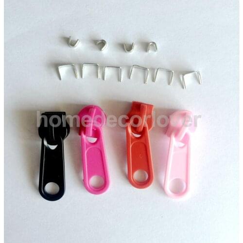 22pcs Assorted Colors Fix Zipper Repair Kit Zip Sliders Stops Replacements