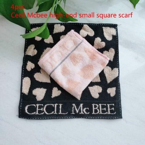 4pcs Japanese foreign trade original Cecil mcbee small square towel, small handkerchief hand towel children towel jacquard terry