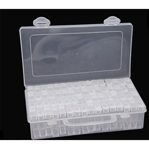 64/28 Bottles Diamond Painting Tools Accessories Storage Box Beads Container Diamond Embroidery Stone Mosaic Convenience Box