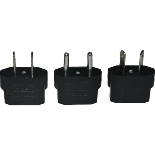 Black to US EU AU US AC Power Plug Travel Adapter 9120 9121 9123 Converter 100pcs small parcel way