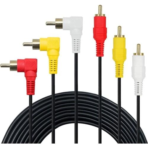 LBSC 3RCA to 3 RCA Male to Male Audio Cable Gold Plated AV Cable 3X RCA Plug Video Cable 0.5M 1M 1.8M 3M 5M 7.5M for DVD VCD TV