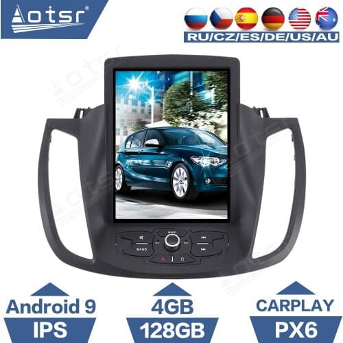 AOTSR Android 9 Car Radio Coche For Ford Kuga Escape 2013 - 2018 Car Multimedia Player GPS Navigation DSP CarPlay PX6 AutoRadio