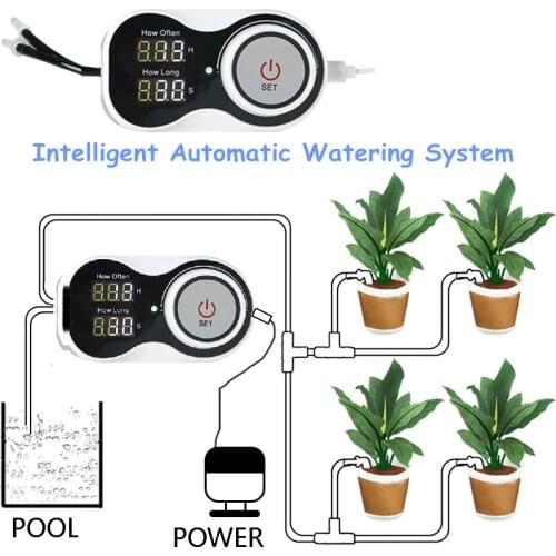 Automatic Watering Timer Indoor Garden Irrigation Timer Home Drip Irrigation Self Watering System Smart Garden Self-Watering