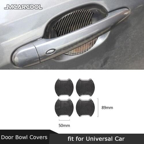 Car Door Outer Handle Bowl Trim Cover Protector Stickers For Toyota For BMW Universal Car Carbon Fiber Accessories