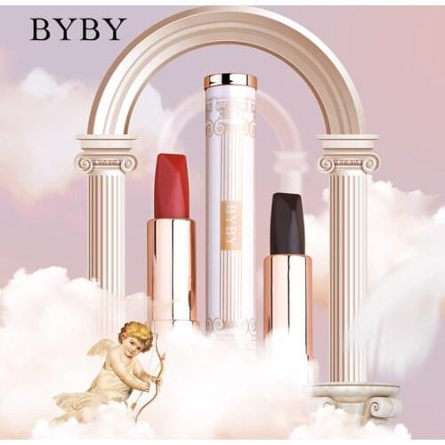 6Color White Double Tube Lipstick High-quality Red Matte Waterproof Long Lasting Lip Cosmetic Non-sticky Cup Makeup New TSLM1