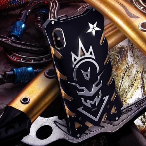 Case For Apple Iphone X XR XS MAX Luxury Aluminum Metal Armor Shockproof Mobile Phone Shell Back Cover