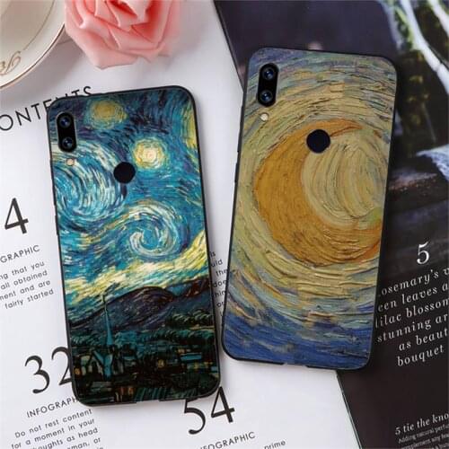 Paintings Starry Night Van Gogh Phone Case For Xiaomi Redmi note 7 8 9 pro 8T 9A 9S Mi Note 10 Lite pro