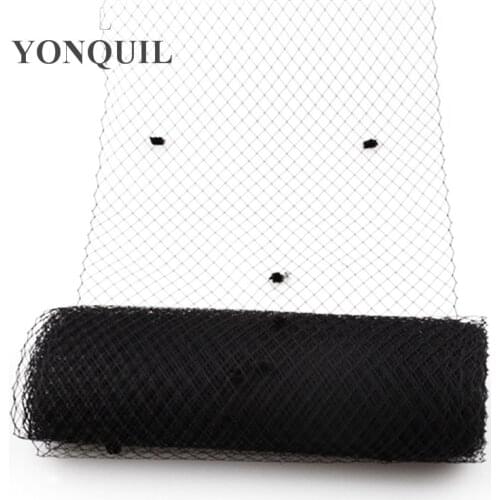 Black Mix Dot Birdcage Veil 25CM Width Russian Veil DIY Hair Accessories Headwear Material Millinery Veils or More Colors LDV006