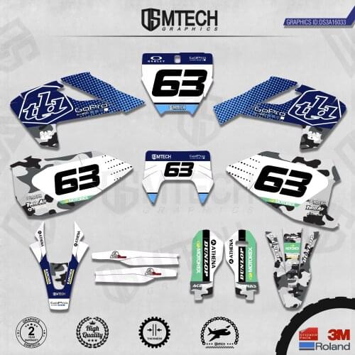 DSMTECH Customized Team Graphics Backgrounds Decals 3M Custom Stickers For TC FC TX FX FS 2016-2018 TE FE 2017-2019 033
