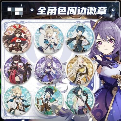 Game Genshin Impact Cosplay themed series full character chessboard Wendy Shannon Paimon Walnut Di Luke anime badge