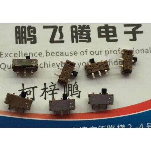 10PCS/lot Imported Japanese ALPS SSSS211603 SMD toggle switch 3 feet 2 gears miniature side dial sliding stroke