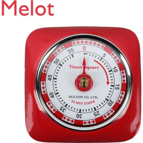 Exquisite Solid Color Square Kitchen Timer Refridgerator Magnets Reminder Timer Kitchen Gadgets 2020 Free Shipping