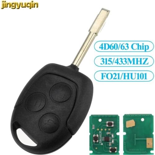 Jingyuqin Remote Car Key Circuit Board 433MHZ For Ford Focus 2 Fiesta Transit Mondeo Control Full Key 3 Buttons