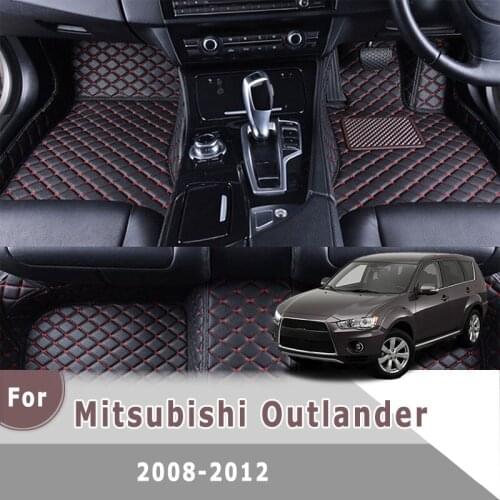 RHD Carpets For Mitsubishi Outlander 2012 2011 2010 2009 2008 Car Floor Mats Custom Styling Automobiles Accessories Waterproof