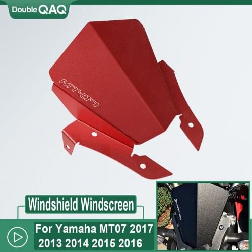 Windshield For YAMAHA MT07 MT-07 FZ-07 2013 2014 2015 2016 2017 Motorbike Wind Deflector Windscreen Aluminum