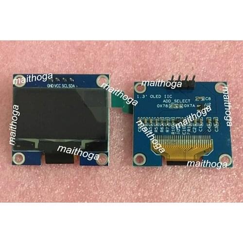Maithoga 1.3 inch 4PIN Blue/White OLED Module SH1106 SSD1306 Drive IC 128*64 IIC Interface