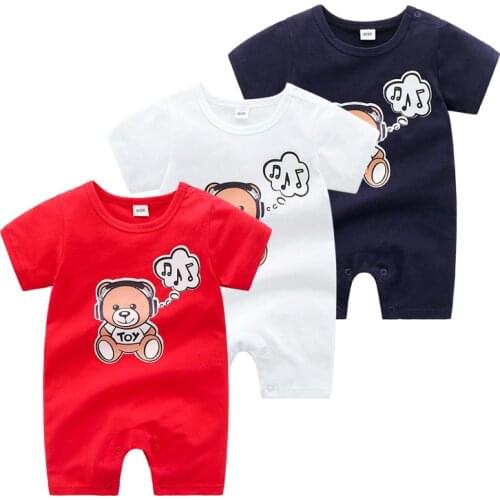 Summer fashion Cotton unisex new born baby boy girl clothes Newborn baby Romper 3M 6M 9M infant baby boy clothing