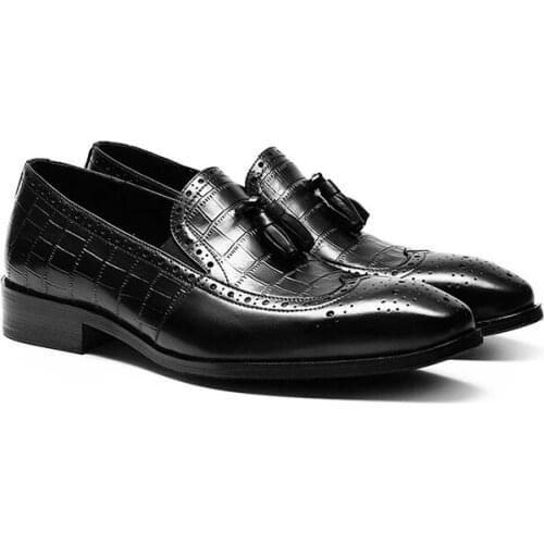 Loafer Dress Party Bridegroom Black Snake Shoes for Men Genuine Leather Original Designer Custom Best Men Shoes