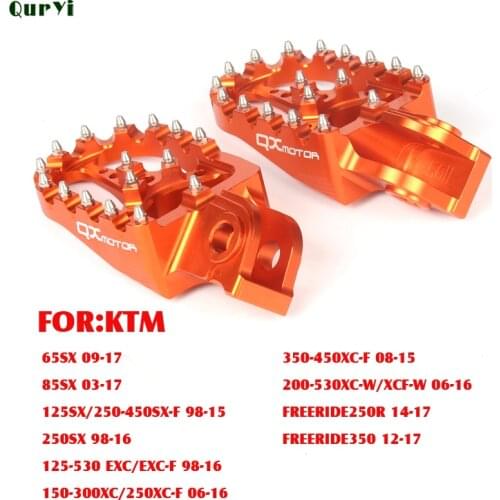 Motorcycle CNC Billet MX Foot Pegs Rests Pedals Footpegs For SX SX-F EXC EXC-F