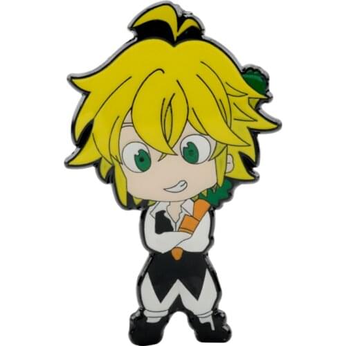 Cartoon Brooch The Seven Deadly Sins Brooches Comic Dragons Sin of Wrath Figure Pins Cute Cosplay Enamel Pin For Comic Fans