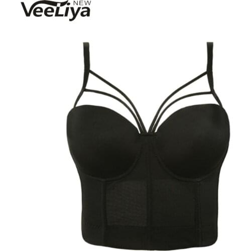 P18 New 2016 Summer Women Basic Smooth Spandex Push Up Bralet Bustier Bra Plus Size Ladies Cotton Cropped Tops