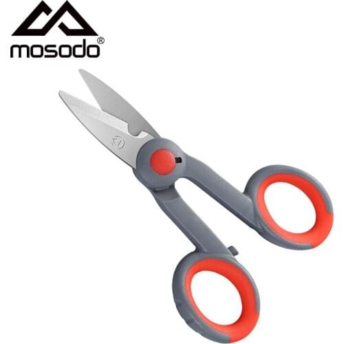 Mosodo Fishing Scissors Stainless Steel PE Line Braid Cutter Portable Multifunction Pliers Scissor Fishing Tackle Tools