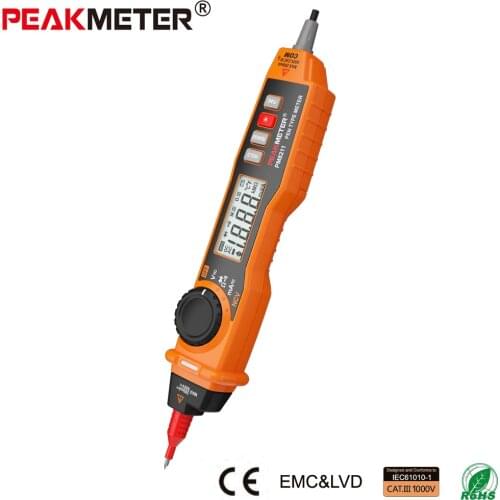 Official PEAKMETER MS8211 Digital Multimeter with probe ACV/DCV Electric Handheld Tester Multimeter digital professional