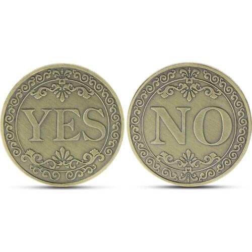 Commemorative Coin Floral YES NO Letter Ornaments Collection Arts Gifts Souvenir 19QE