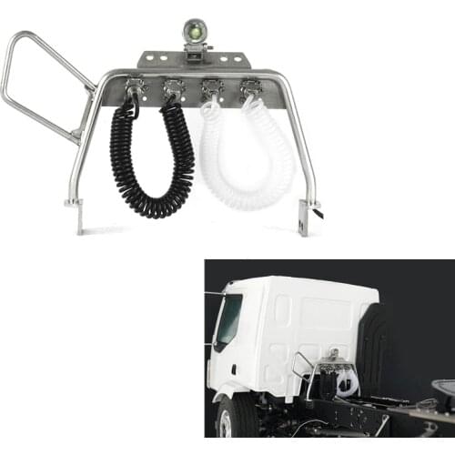 Rc Truck TAMIYA Tractor Toys Metal Gas Tube Wire Rack + Spotlight Lights Lamp For 1/14 Rc Car Part SCANIA MAN VOLVO BENZ IVECO