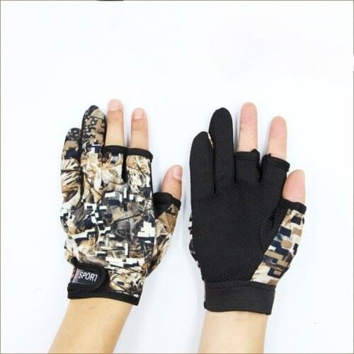 Fishing Luya gloves exposed three finger fishing gloves non-slip point uniform code fishing accessories fishing tackle supplies