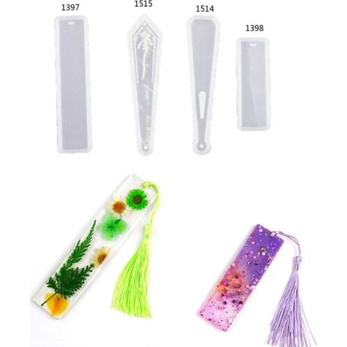 Handmade Token Bookmark Mould Rectangle Bookmark Silicone Mold Epoxy Resin Casting Molds Art Craft Tools Jewelry Making