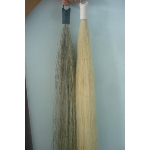 Light Grey and White Horse Tail Hair Extension 70-76cm 170grams