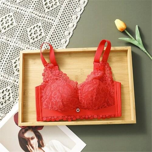 Womens sexy charming bra support gather side close take in the side milk comfortable natural latex bra without steel ring FP027