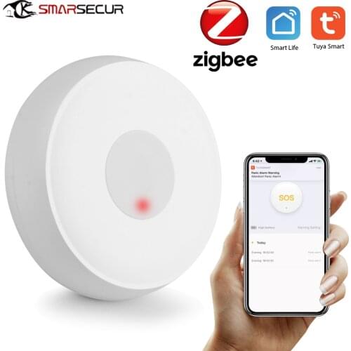 Zigbee Wireless SOS/Emergency Button Pager for Fall Alarm Patient Alert System Work with Tuya Zigbee Hub