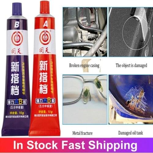 2 Pcs 20g AB Glue Stainless Steel Aluminium Alloy Glass Plastic Wood Ceramic Marble Quick-drying Acrylic Structural Adhesive