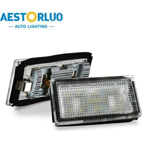2pcs Error Free Factory Supply E66 LED License Plate Light Lamp For BMW E65/E66 Saloon White 12V