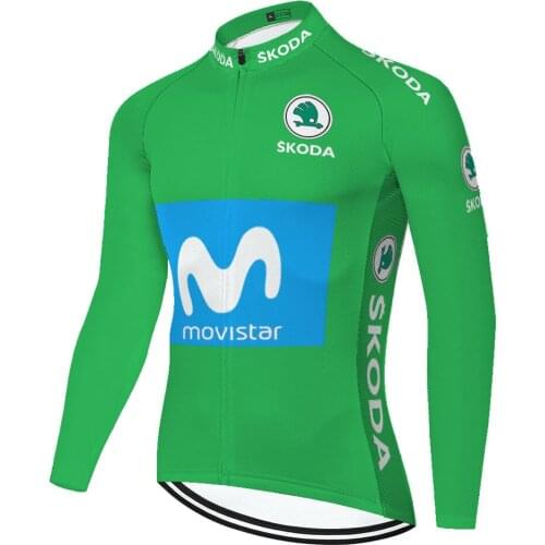 2020 pro team movistar long sleeve cycling jersey summer spring quick dry Bike clothes Bicycle Shirt maiot ciclismo hombre