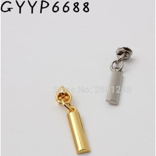 K gold 35x8mm Selling 3# DIY nylon teeth zipper head + zipper puller slider metal Plating accessory for bags,garments fabric