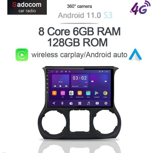 360 Panoramic Camera CanBus 6GB+128GB Android 10.0 Car DVD Player GPS WIFI Bluetooth RDS Radio For Jeep Wrangler 3 JK 2010-2017