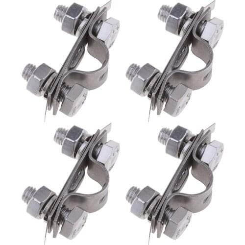 4 Pieces 304 Stainless Steel Control Throttle Cable Clamp Replacement Boat Marine Hardware