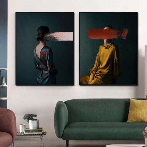 Abstract Faceless Portrait Canvas Art Painting Posters and Prints Cuadros Wall Art Picture For Living Room Home Decoration