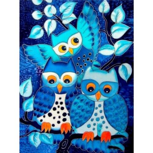 5D DIY Diamond Painting Kits Full Round With AB Drill Bluebird Diamond Drawing Embroidery Setting Mosaic Home Decoration New Art