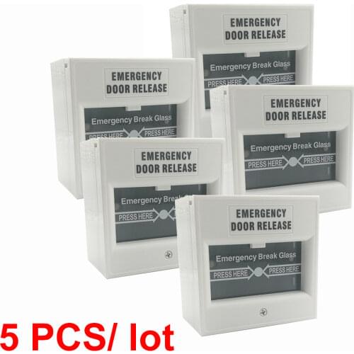 White color Glass Break Alarm Button Fire Alarm Emergency Door Release Switches Exit Release Switch