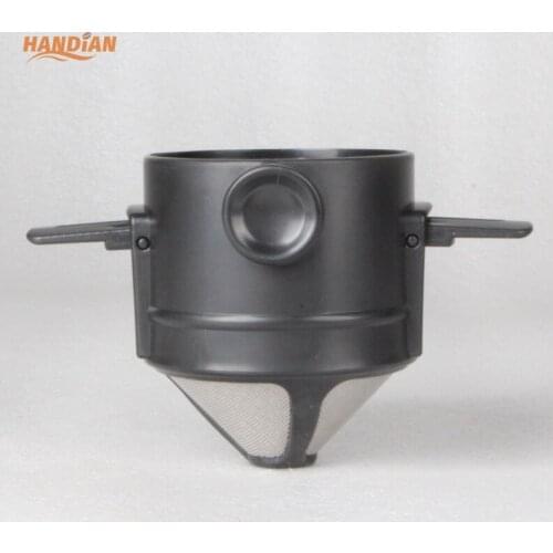 Free shipping Black Angel Coffee Filter Cup Travel Convenient Foldable Filter Double Filter Drip Coffee Filter