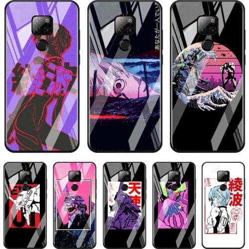 Tempered Glass Cover Anime girl mech For Huawei Y6 Y7 Y9 Y5P Y6P Y8S Y8P Y9A P Smart Z 2019 2020 2021 Phone Case