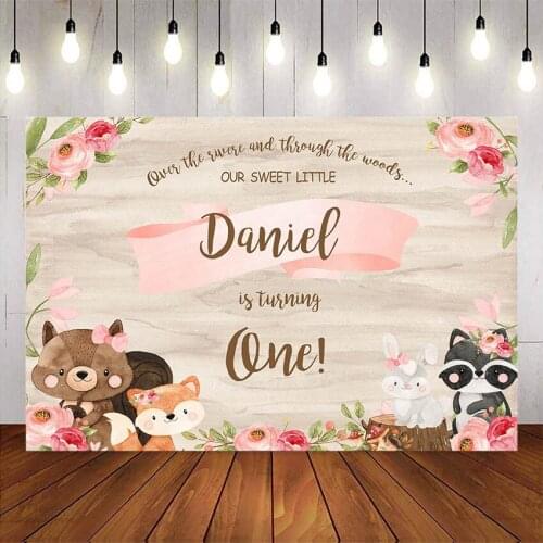 Wild one safari junlge party backdrop baby shower party decoration supplies animals custom background for photo shoot