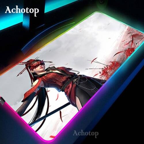 Naraka Gaming Mouse Pad Computer Mousepad RGB Large Mouse Pad Gamer XXL Mouse Carpet Big Mause Pad PC Desk Play Mat with Backlit