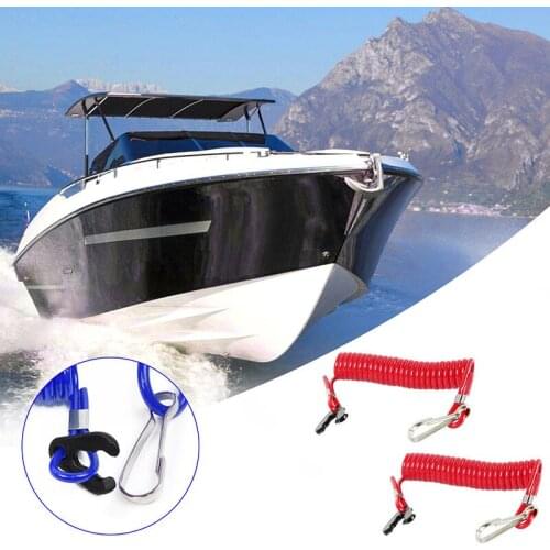 Red/Blue Boat Outboard Engine Motor Kill Stop Switch Safety Lanyard Clip For Yamaha Motorboat Engine Stop Switch Key Lanyard