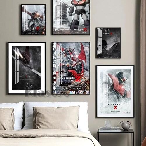 Mazinger Z Infinity Anime Movie Art Prints Poster Science Fiction Mecha Wall Hanging Picture Otaku Gift Living Room Home Decor